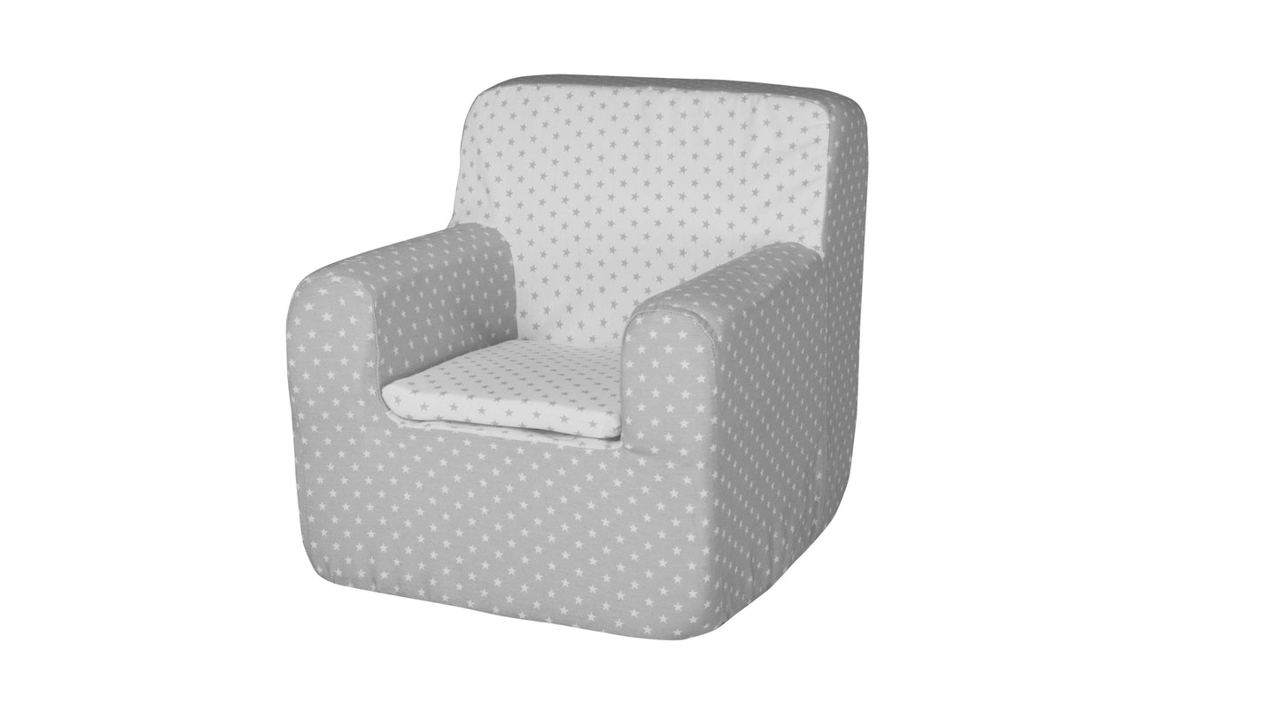 Kindersessel / Sessel-My baby mattress-Graue Sterne-Nachhaltige-babymatratzen-trittkante-luftzirkulation-sicherer-schlaf-von-babys-CICLSILLONESTRELLASGRIS