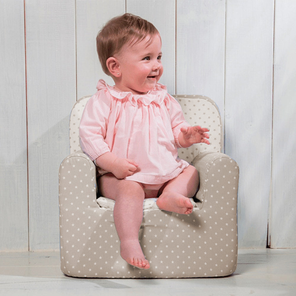 Kindersessel / Sessel-My baby mattress-Beige Sterne-Nachhaltige-babymatratzen-trittkante-luftzirkulation-sicherer-schlaf-von-babys-imagen-1